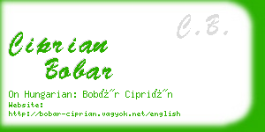 ciprian bobar business card